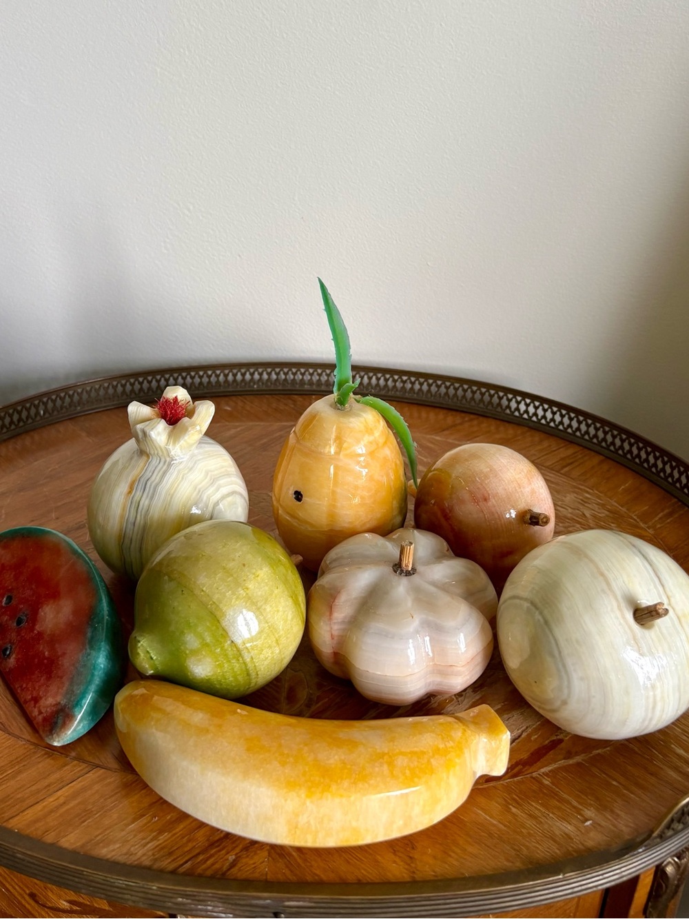 Set of 8 Alabaster Fruits